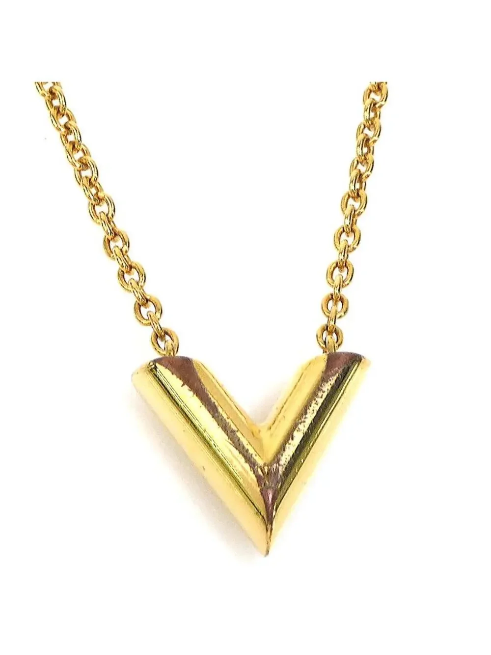 Auth Louis Vuitton Essential V Necklace #303017L25B